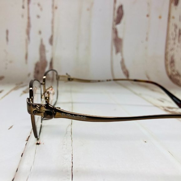 Coach Rectangular Brown Tortoise Eyeglasses Glasses Frames NWOT - Picture 3 of 12